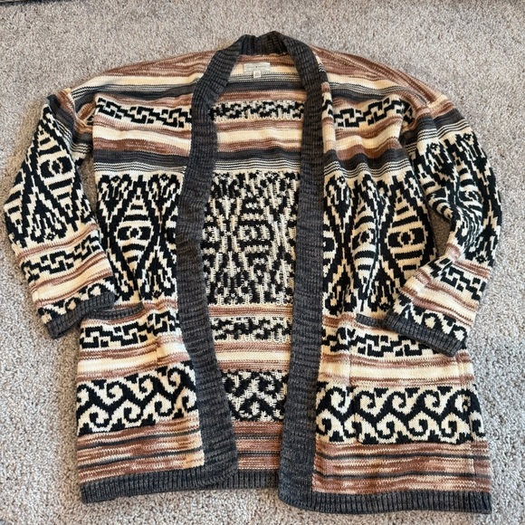 Lucky Brand Multicolor Patterned Cardigan Sweater Size Small - Picture 7 of 7